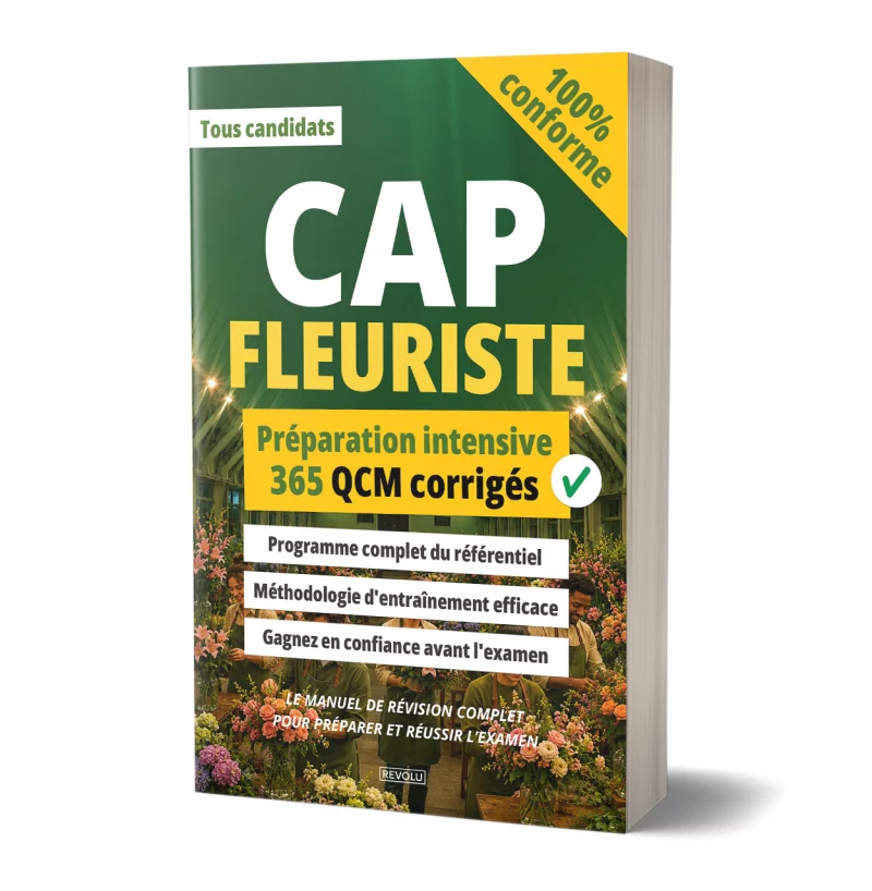 CAP Fleuriste - 365 QCM corrigés par Anne-Marie Laborde - Éditions Revolu