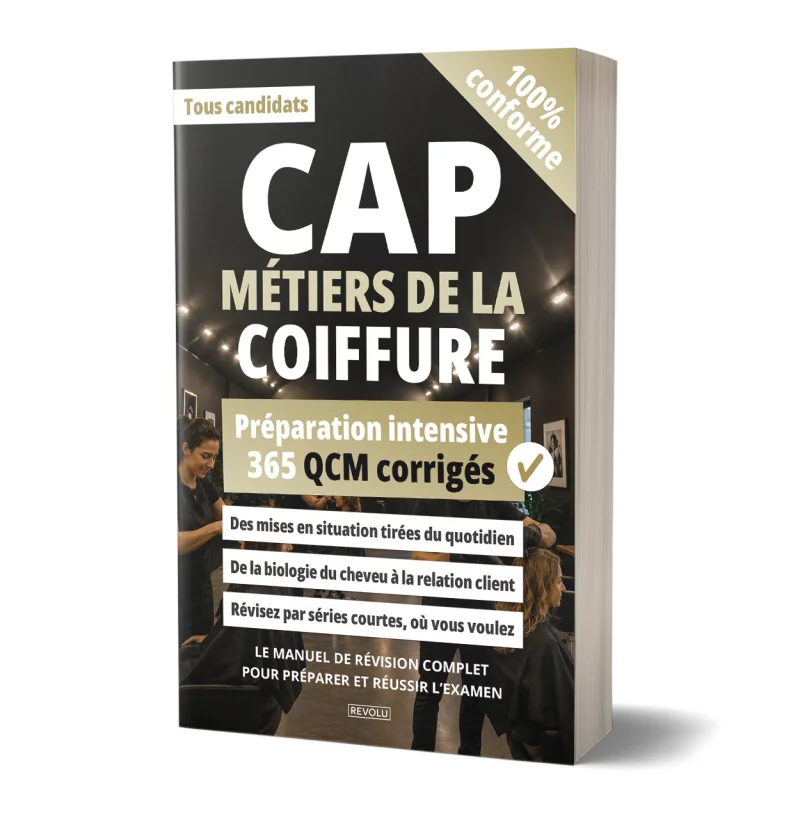 CAP Métiers de la coiffure : 365 QCM corrigés par Anne-Marie Laborde - Éditions Revolu