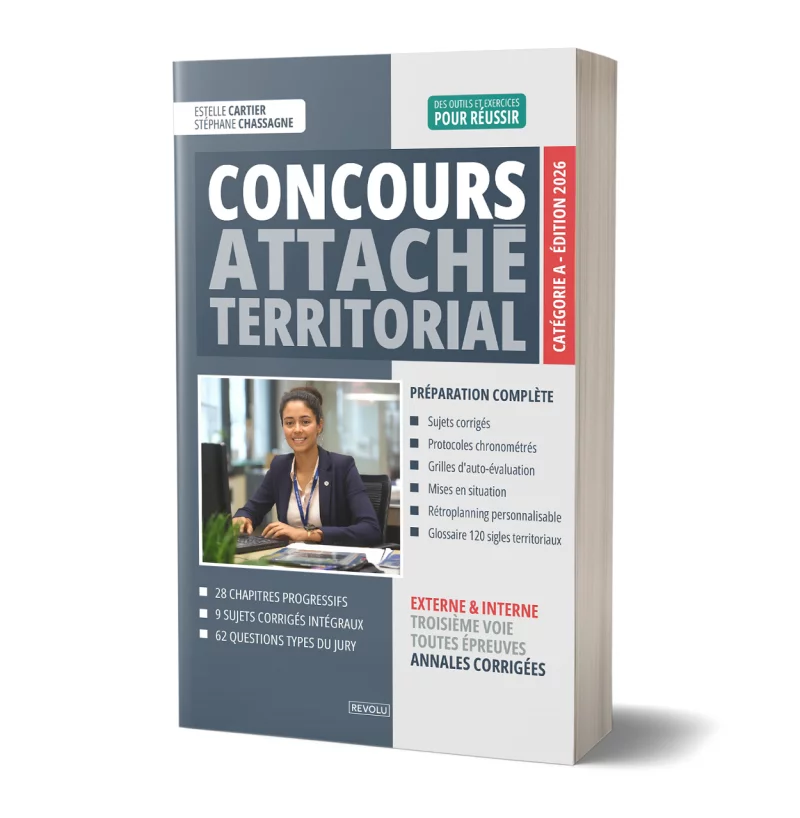 Concours Attaché Territorial 2026 par Estelle Cartier - Stéphane Chassagne - Éditions Revolu