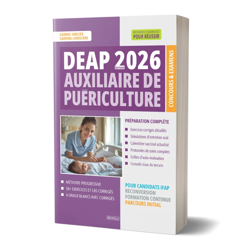 Concours Auxiliaire de Puériculture DEAP 2026 par Gabriel Varlier – Sabrina Lorrilière - Éditions Revolu